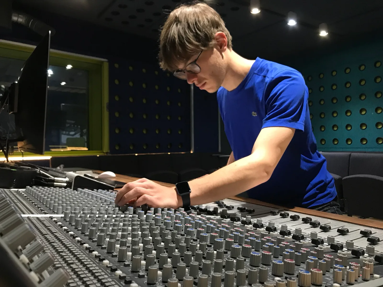 Federico Leotta at the mixing console