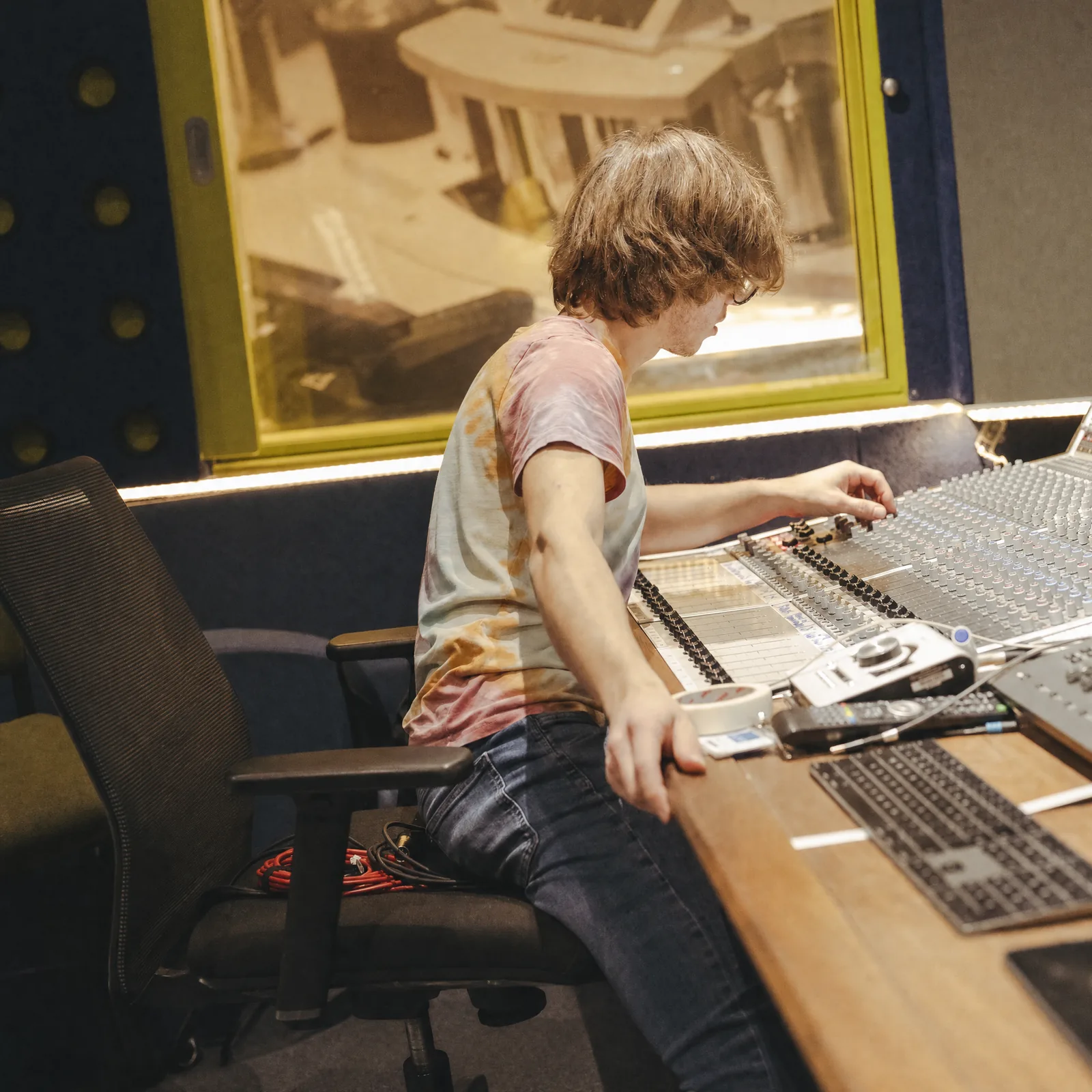 Federico at the console during the Fiamma EP recording
